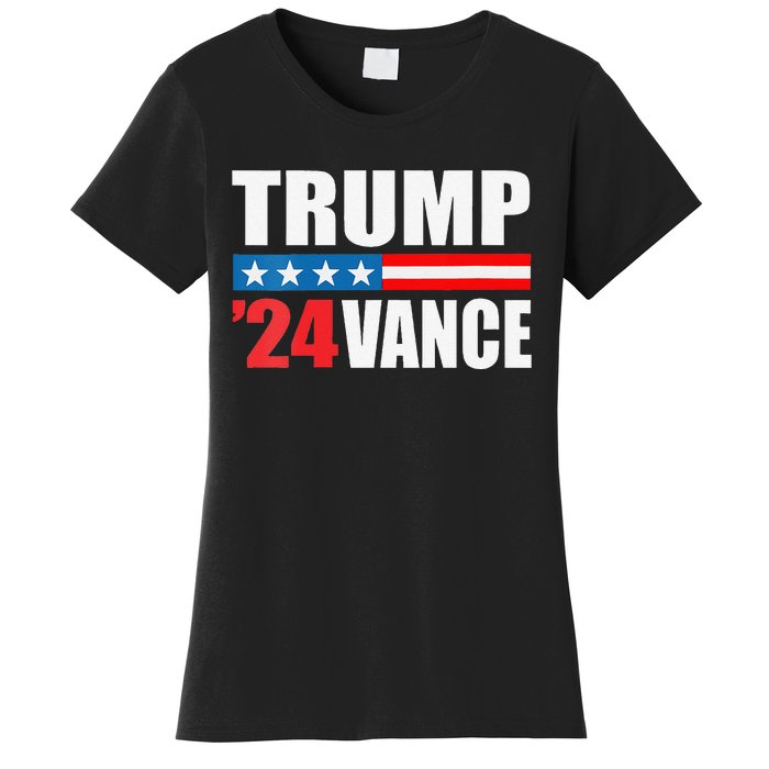 Trump Vance 2024 For President Vp Usa Election Patriotic Women's T-Shirt