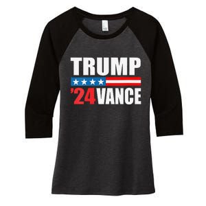 Trump Vance 2024 For President Vp Usa Election Patriotic Women's Tri-Blend 3/4-Sleeve Raglan Shirt