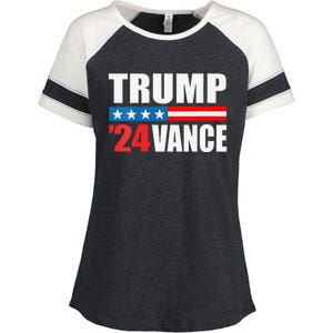 Trump Vance 2024 For President Vp Usa Election Patriotic Enza Ladies Jersey Colorblock Tee