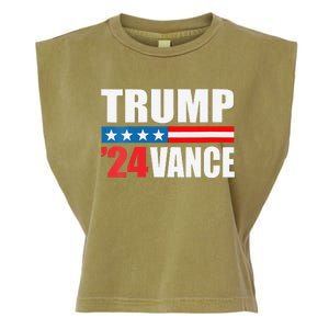 Trump Vance 2024 For President Vp Usa Election Patriotic Garment-Dyed Women's Muscle Tee