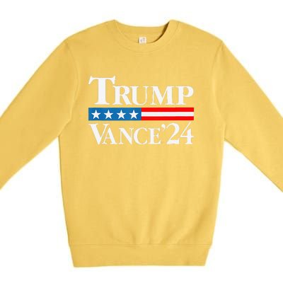 Trump Vance 2024 For President Vp Usa Election Patriotic Premium Crewneck Sweatshirt