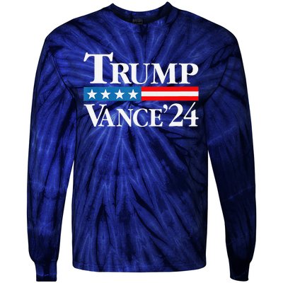 Trump Vance 2024 For President Vp Usa Election Patriotic Tie-Dye Long Sleeve Shirt