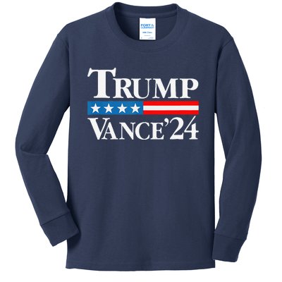 Trump Vance 2024 For President Vp Usa Election Patriotic Kids Long Sleeve Shirt