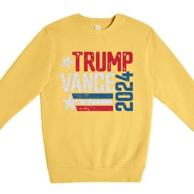 Trump Vance 2024 S Vintage Distressed Trump Vance 2024 Premium Crewneck Sweatshirt