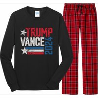 Trump Vance 2024 S Vintage Distressed Trump Vance 2024 Long Sleeve Pajama Set