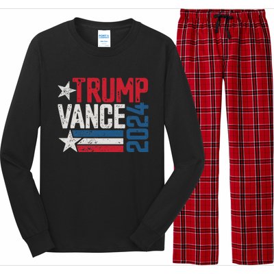 Trump Vance 2024 S Vintage Distressed Trump Vance 2024 Long Sleeve Pajama Set