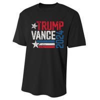 Trump Vance 2024 S Vintage Distressed Trump Vance 2024 Performance Sprint T-Shirt