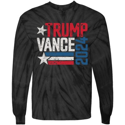 Trump Vance 2024 S Vintage Distressed Trump Vance 2024 Tie-Dye Long Sleeve Shirt