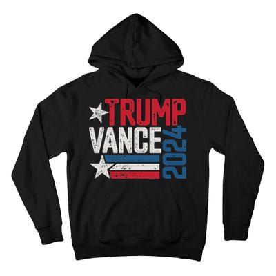 Trump Vance 2024 S Vintage Distressed Trump Vance 2024 Tall Hoodie