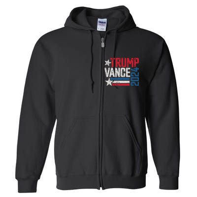 Trump Vance 2024 S Vintage Distressed Trump Vance 2024 Full Zip Hoodie