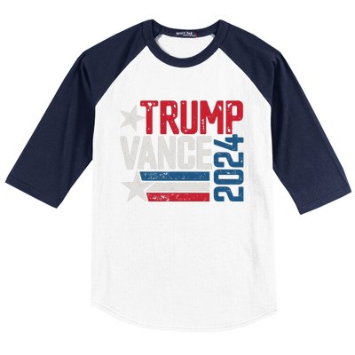 Trump Vance 2024 S Vintage Distressed Trump Vance 2024 Baseball Sleeve Shirt