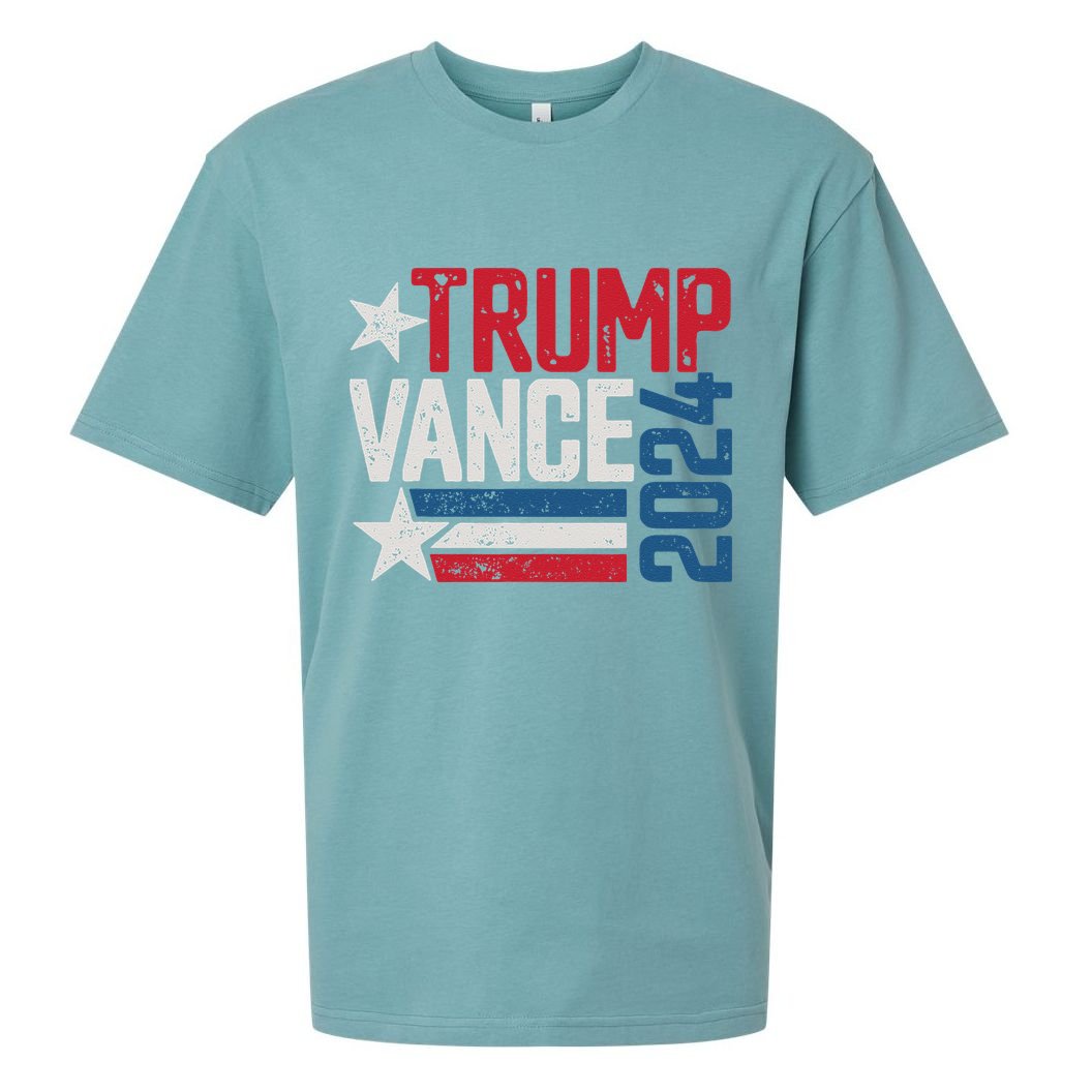 Trump Vance 2024 S Vintage Distressed Trump Vance 2024 Sueded Cloud Jersey T-Shirt