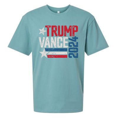 Trump Vance 2024 S Vintage Distressed Trump Vance 2024 Sueded Cloud Jersey T-Shirt