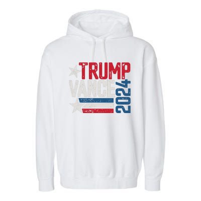 Trump Vance 2024 S Vintage Distressed Trump Vance 2024 Garment-Dyed Fleece Hoodie