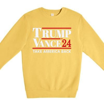 Trump Vance 2024 Take America Back Premium Crewneck Sweatshirt