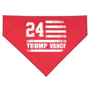 Trump Vance 2024 Retro Stripe Trump Jd Vance USA-Made Doggie Bandana