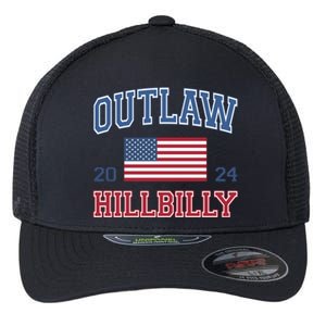 Trump Vance 2024 Donald Trump J D Vance Outlaw Hillbilly Funny Gift Flexfit Unipanel Trucker Cap