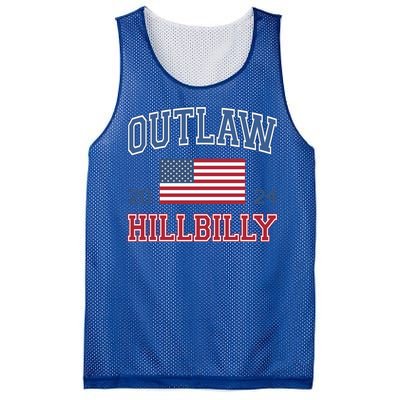 Trump Vance 2024 Donald Trump J D Vance Outlaw Hillbilly Funny Gift Mesh Reversible Basketball Jersey Tank