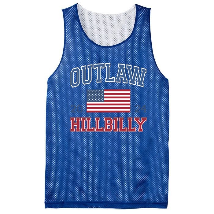 Trump Vance 2024 Donald Trump J D Vance Outlaw Hillbilly Funny Gift Mesh Reversible Basketball Jersey Tank