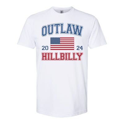 Trump Vance 2024 Donald Trump J D Vance Outlaw Hillbilly Funny Gift Softstyle CVC T-Shirt