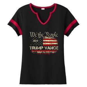 Trump Vance 2024 President Trump Supporter Re Election Ladies Halftime Notch Neck Tee