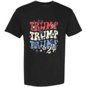 Trump Vance 2024 Jd Vance Trump Retro Stripe Garment-Dyed Heavyweight T-Shirt