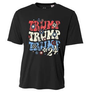 Trump Vance 2024 Jd Vance Trump Retro Stripe Cooling Performance Crew T-Shirt