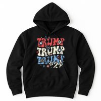 Trump Vance 2024 Jd Vance Trump Retro Stripe Hoodie