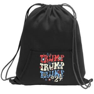 Trump Vance 2024 Jd Vance Trump Retro Stripe Sweatshirt Cinch Pack Bag