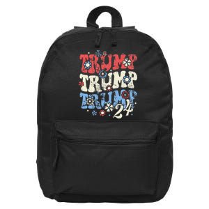 Trump Vance 2024 Jd Vance Trump Retro Stripe 16 in Basic Backpack