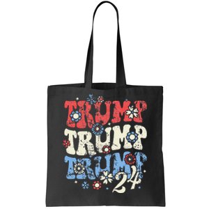 Trump Vance 2024 Jd Vance Trump Retro Stripe Tote Bag