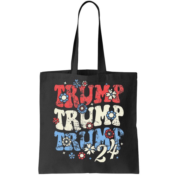 Trump Vance 2024 Jd Vance Trump Retro Stripe Tote Bag