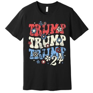 Trump Vance 2024 Jd Vance Trump Retro Stripe Premium T-Shirt