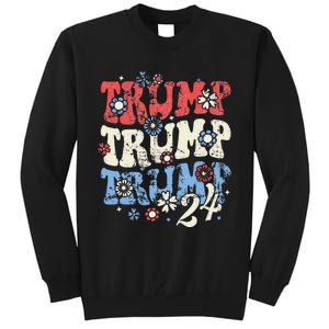 Trump Vance 2024 Jd Vance Trump Retro Stripe Tall Sweatshirt