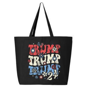 Trump Vance 2024 Jd Vance Trump Retro Stripe 25L Jumbo Tote