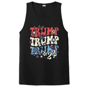 Trump Vance 2024 Jd Vance Trump Retro Stripe PosiCharge Competitor Tank