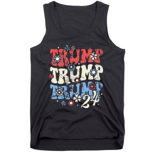 Trump Vance 2024 Jd Vance Trump Retro Stripe Tank Top