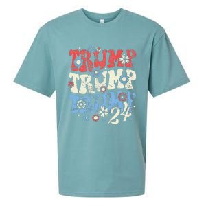 Trump Vance 2024 Jd Vance Trump Retro Stripe Sueded Cloud Jersey T-Shirt