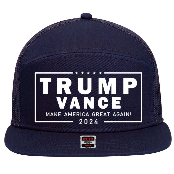 Trump Vance 2024 Make America Great Again Vice President 7 Panel Mesh Trucker Snapback Hat