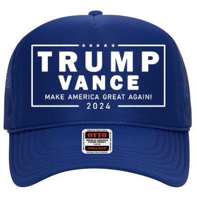 Trump Vance 2024 Make America Great Again Vice President High Crown Mesh Back Trucker Hat