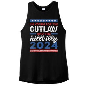 Trump Vance 2024 Donald J.D. Outlaw And The Hillbilly Ladies PosiCharge Tri-Blend Wicking Tank