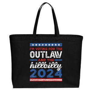 Trump Vance 2024 Donald J.D. Outlaw And The Hillbilly Cotton Canvas Jumbo Tote