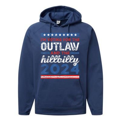 Trump Vance 2024 Donald J.D. Outlaw And The Hillbilly Performance Fleece Hoodie