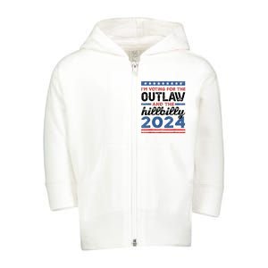 Trump Vance 2024 Donald J.D. Outlaw And The Hillbilly Toddler Zip Fleece Hoodie