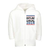 Trump Vance 2024 Donald J.D. Outlaw And The Hillbilly Toddler Zip Fleece Hoodie