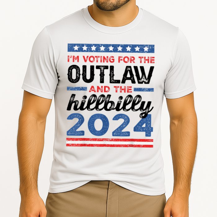 Trump Vance 2024 Donald J.D. Outlaw And The Hillbilly Cooling Performance Crew T-Shirt