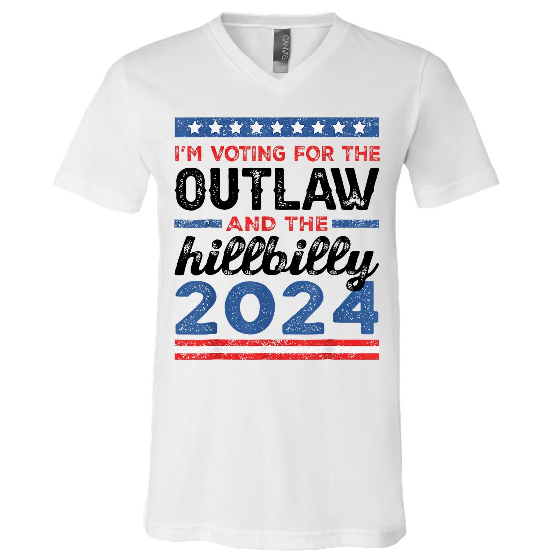 Trump Vance 2024 Donald J.D. Outlaw And The Hillbilly V-Neck T-Shirt