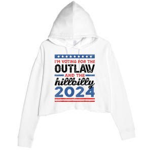 Trump Vance 2024 Donald J.D. Outlaw And The Hillbilly Crop Fleece Hoodie