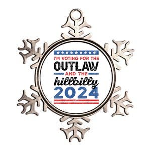 Trump Vance 2024 Donald J.D. Outlaw And The Hillbilly Metallic Star Ornament