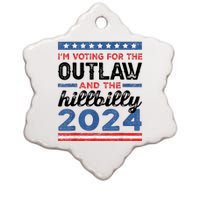 Trump Vance 2024 Donald J.D. Outlaw And The Hillbilly Ceramic Star Ornament